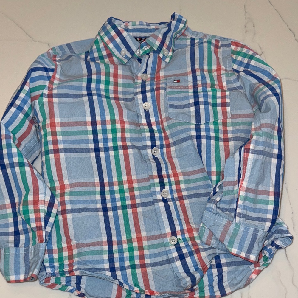 Tommy Hilfiger Kids Multicolor Plaid Button Down Shirt